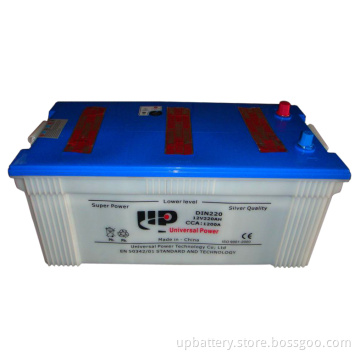 Dry Charged Battery for Car DIN220 12V 220ah